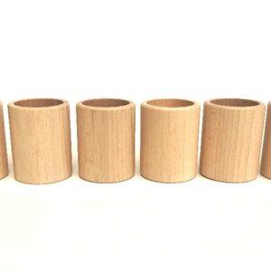 NWT Grapat Wooden Toys Natural Cups Set of 6